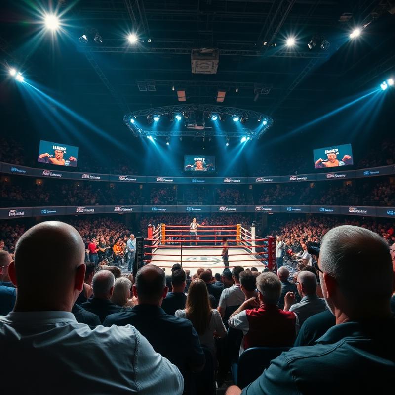 Premium front-row seats at a combat sports arena